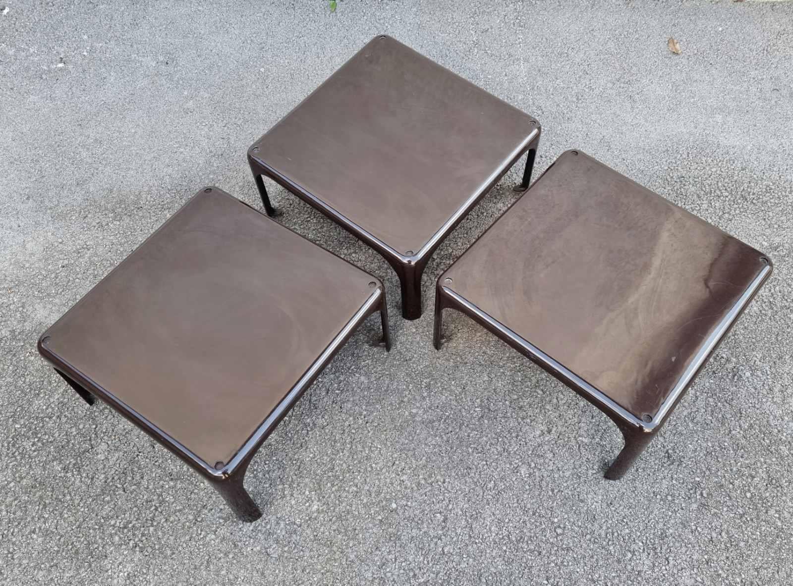 Stackable Tables Demetrio 45 by Vico Magistretti for Artemide, Italy 60s In Good Condition For Sale In Lucija, SI
