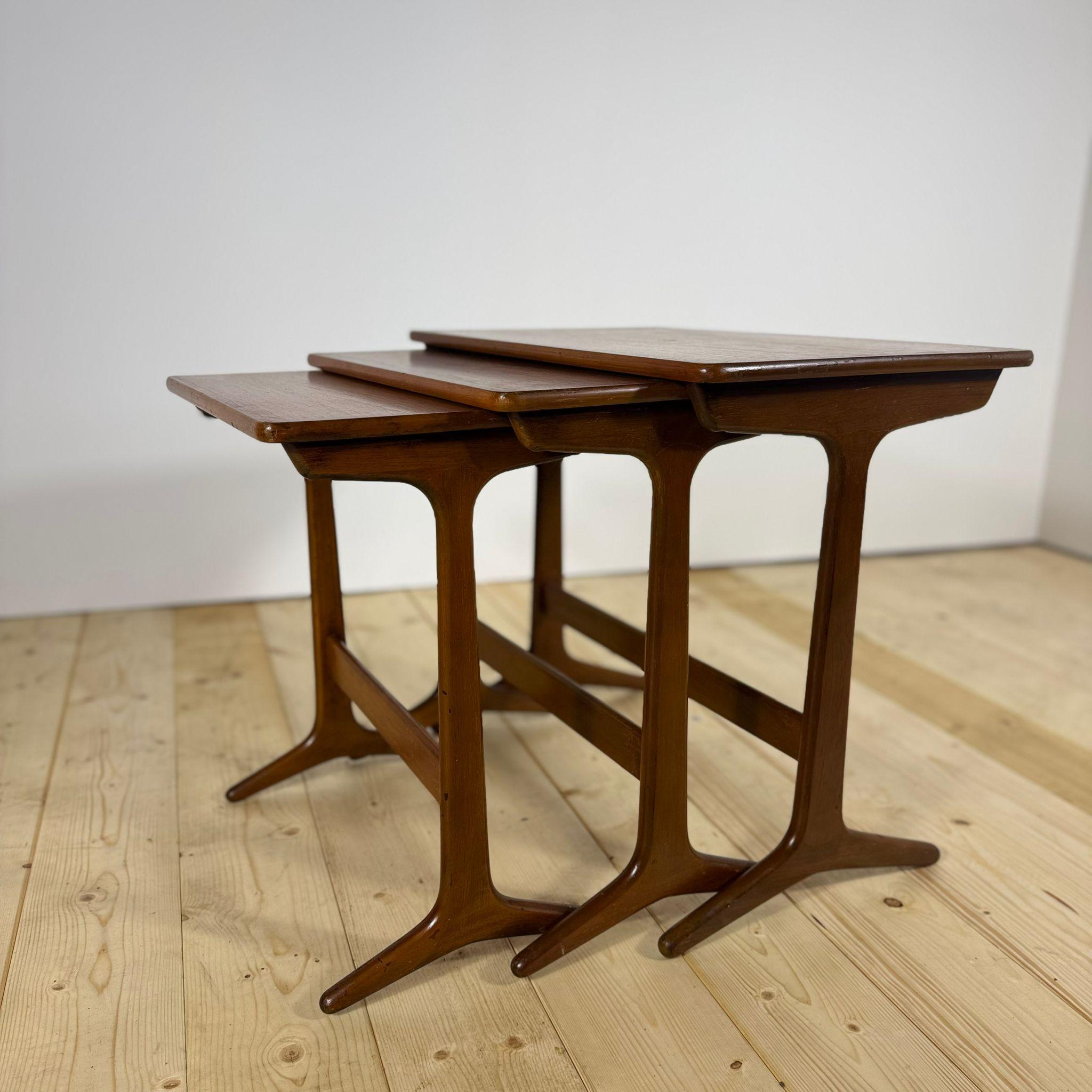 Danois Tables empilables, Erling Torvits pour Heltborg Møbler, années 1960 en vente