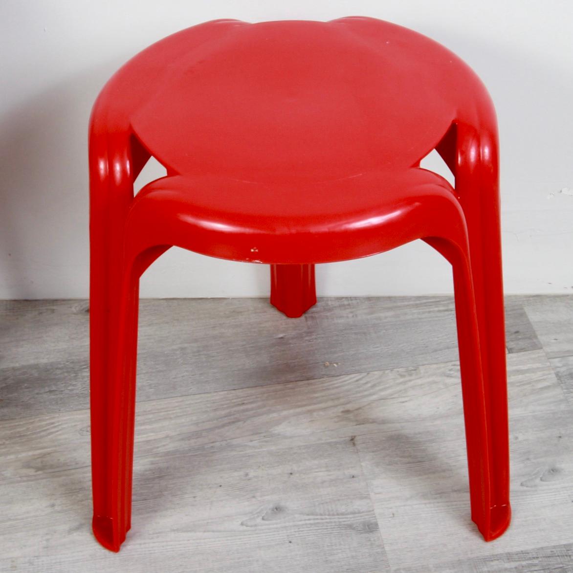 Molded Stackable Tripod Stools, Henry Massonnet for Stamp 70s For Sale