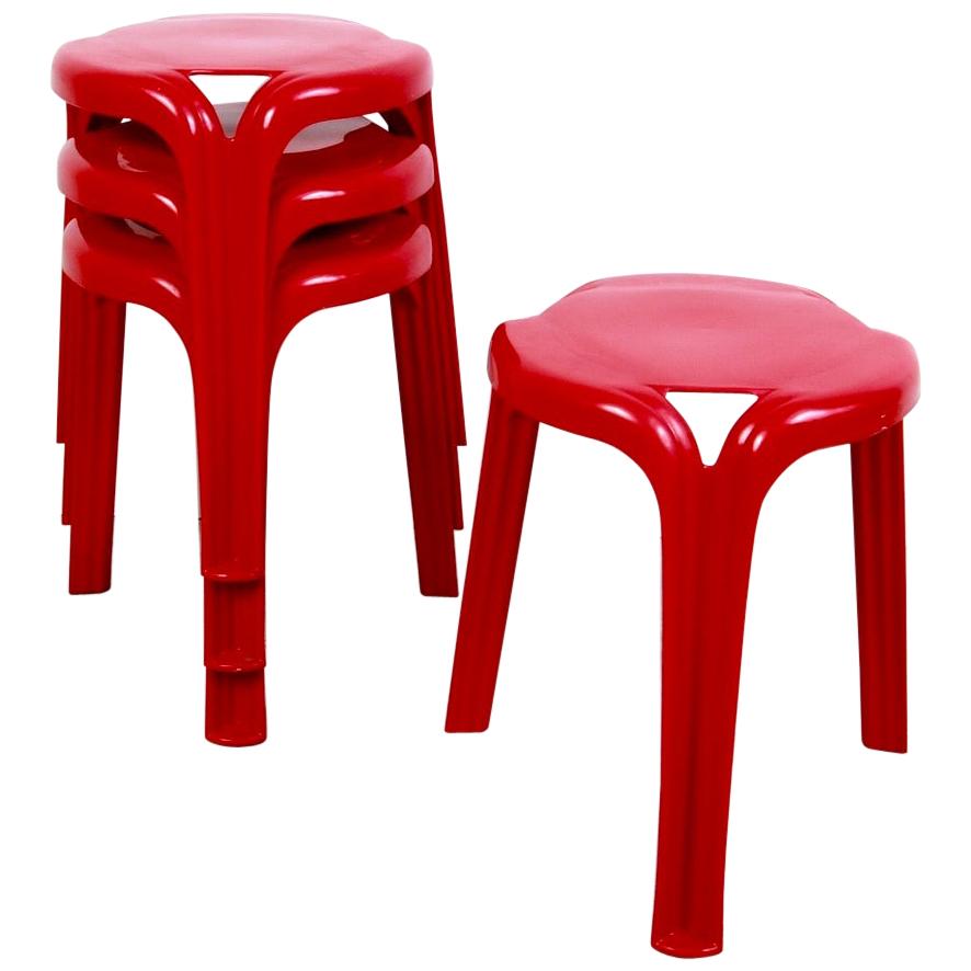 Stackable Tripod Stools, Henry Massonnet for Stamp 70s For Sale