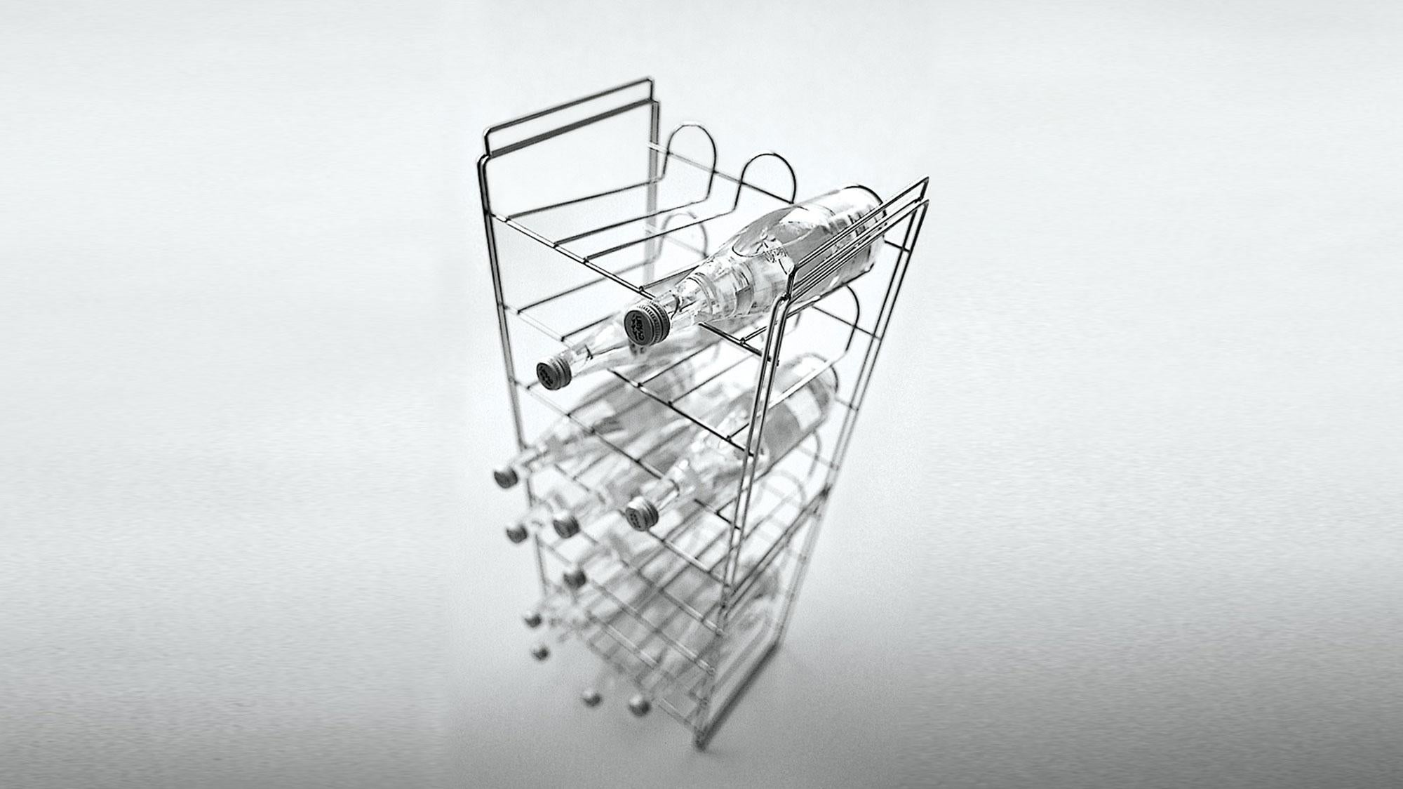 Italian Stackable Wine Rack Rexite Cantina Design Enzo Mari For Sale