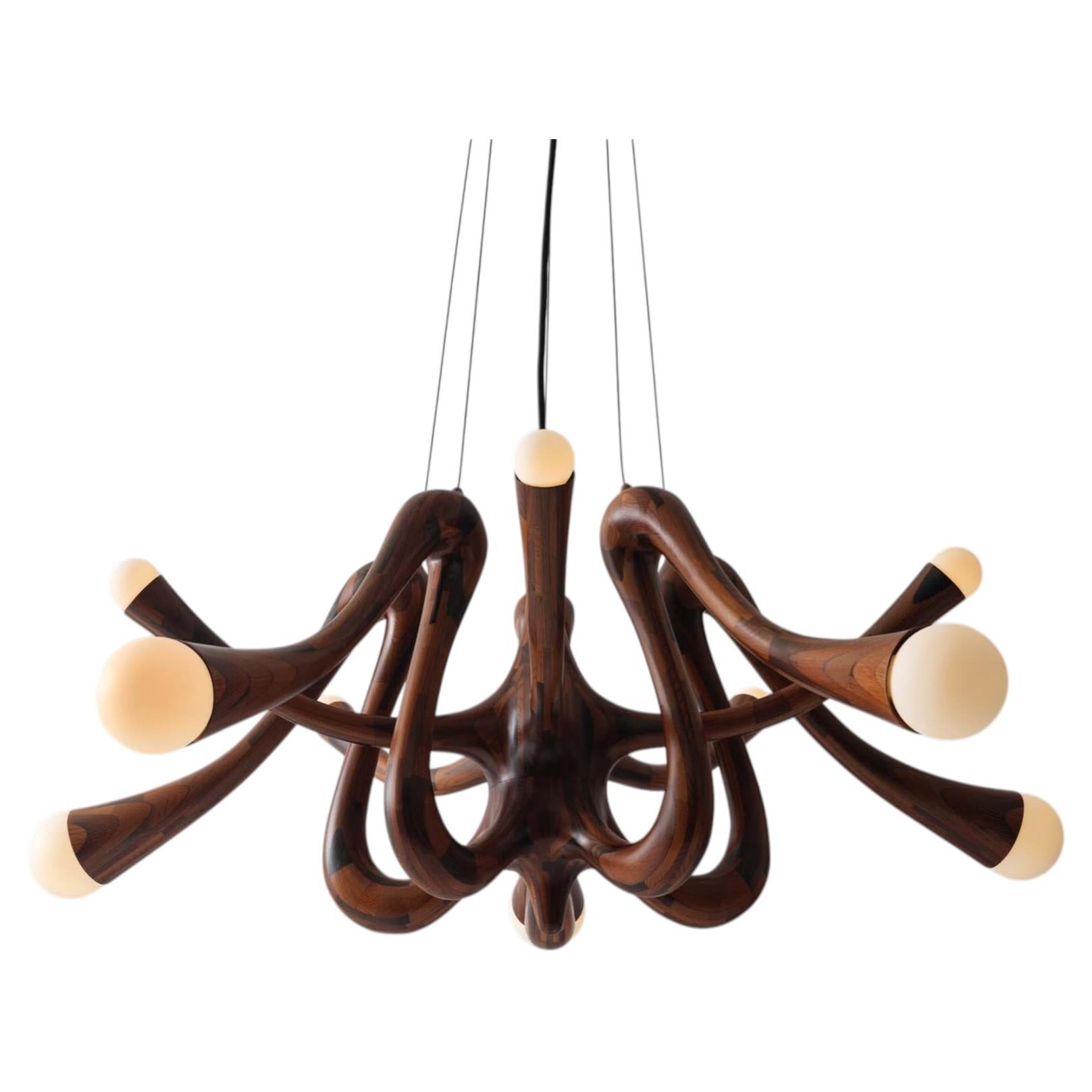 STACKED 10-Bulb Chandelier