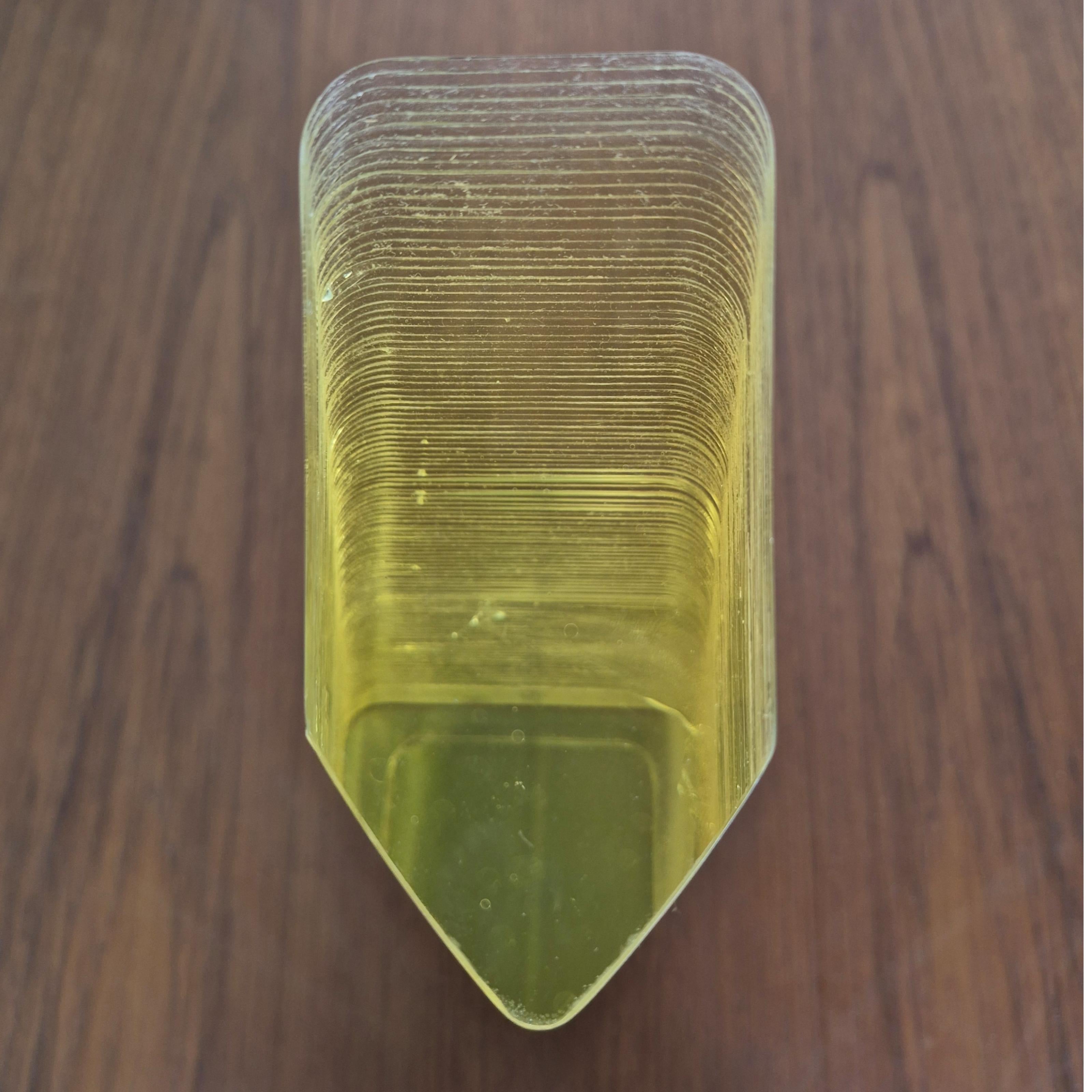 Stacked amber glass sculpture on a metal base, Netherland 1980s For Sale 5