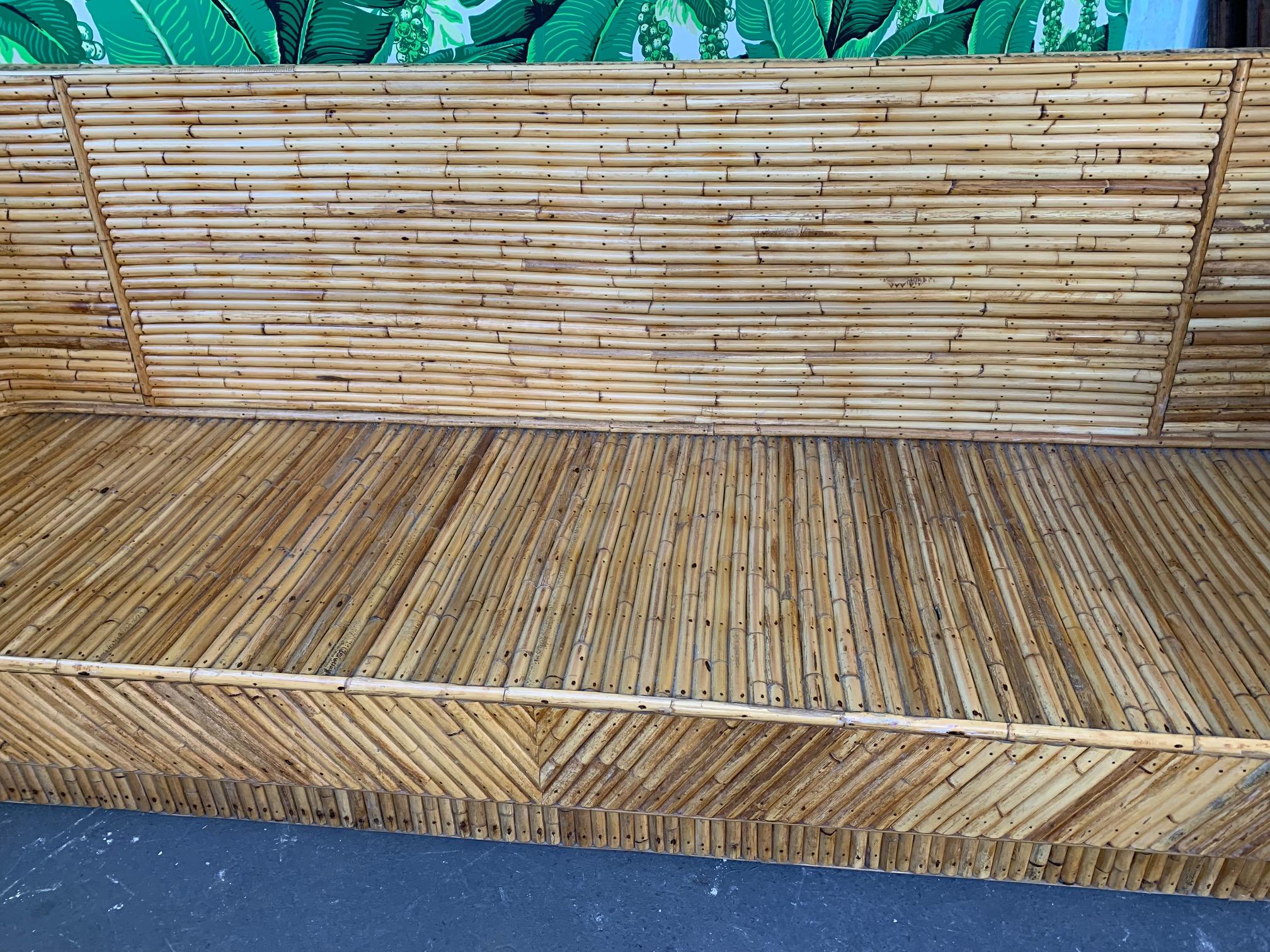 Split Reed Bamboo Sofa In Good Condition In Jacksonville, FL