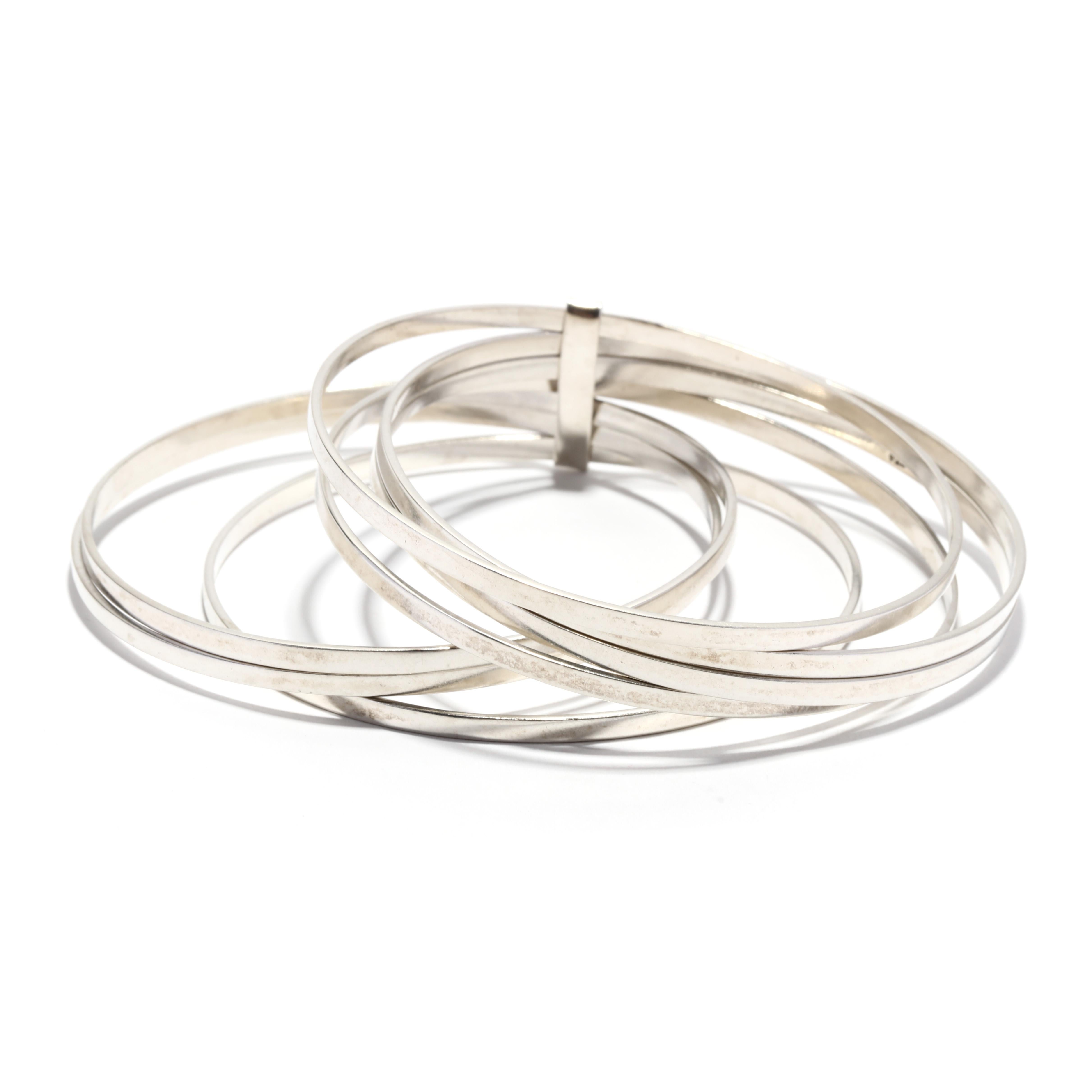 sterling silver stacking bangles