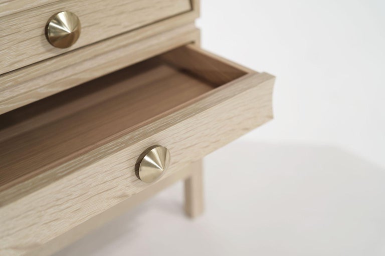 Stacked Bedside Tables in Limed Oak by Stamford Modern For Sale at 1stDibs