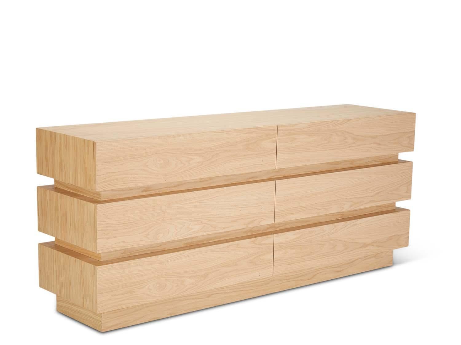 The stacked box dresser features six drawers and is made in American walnut or white oak.

The Lawson-Fenning Collection is designed and handmade in Los Angeles, California. Reach out to discover what options are currently in stock.