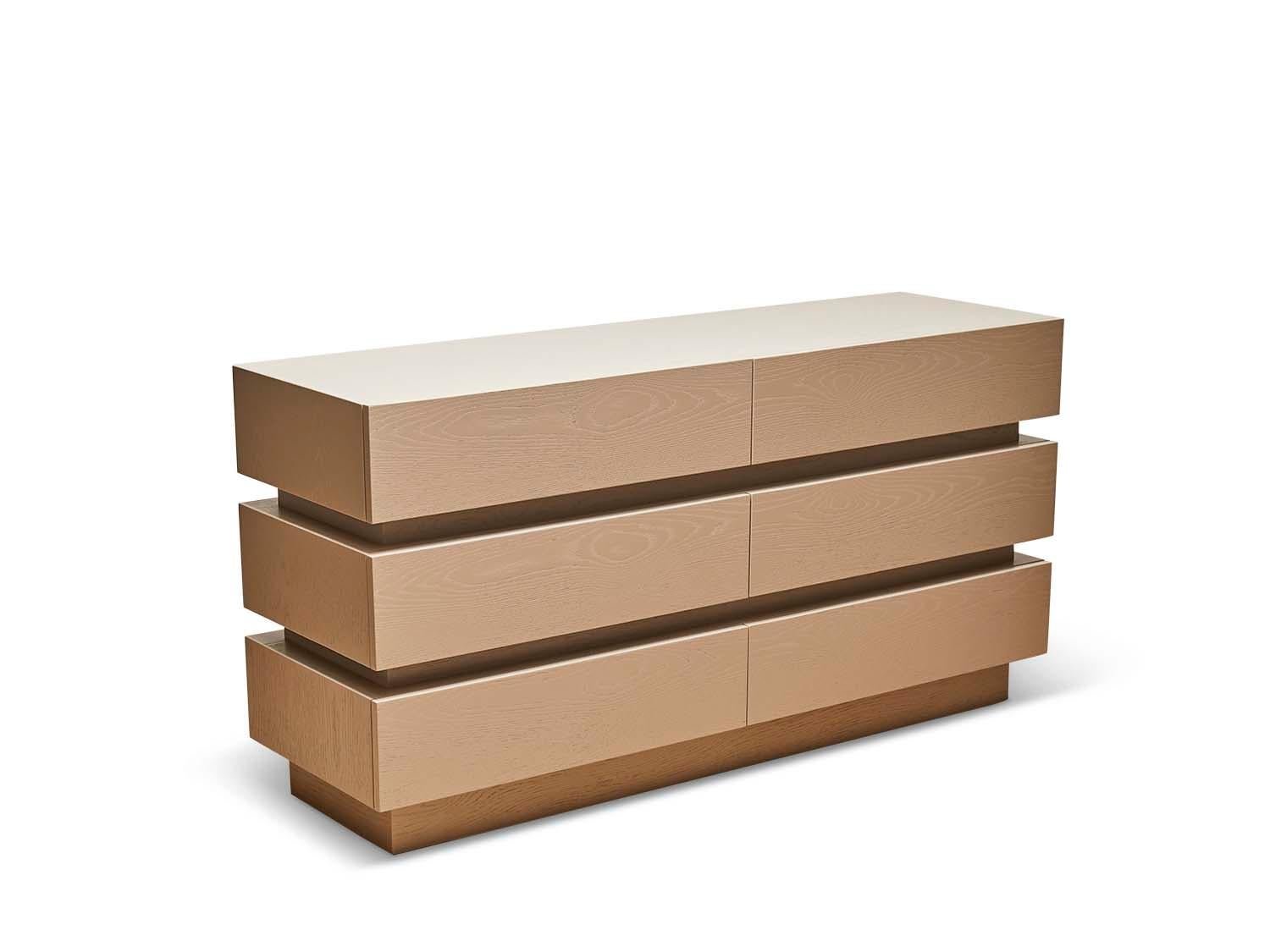 Mid-Century Modern Stacked Box Dresser 60