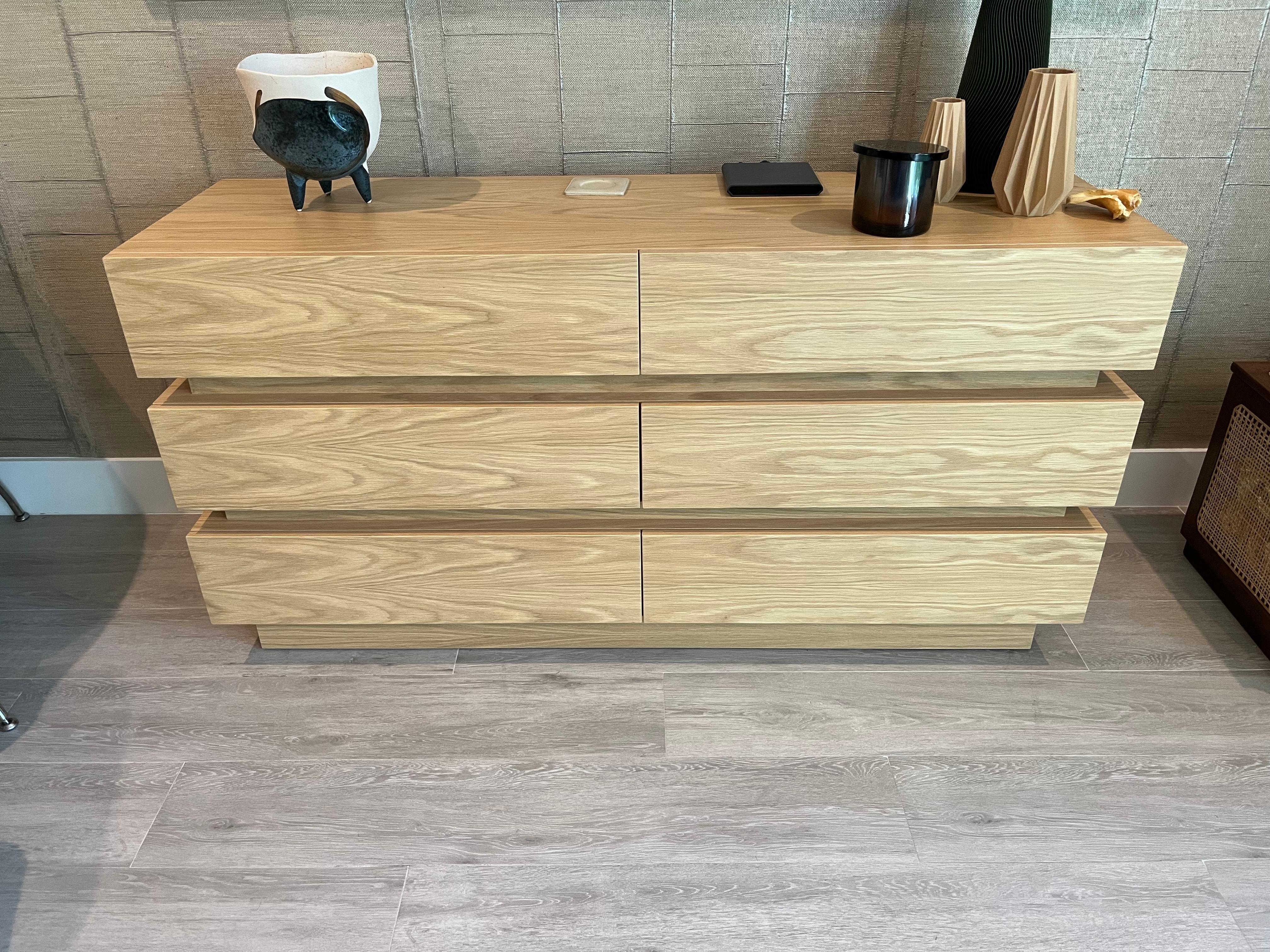 Modern Stacked Box Oak Dresser by Lawson-Fenning For Sale