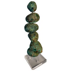 Stacked Ceramic Rocks Sculpture by John Costanza