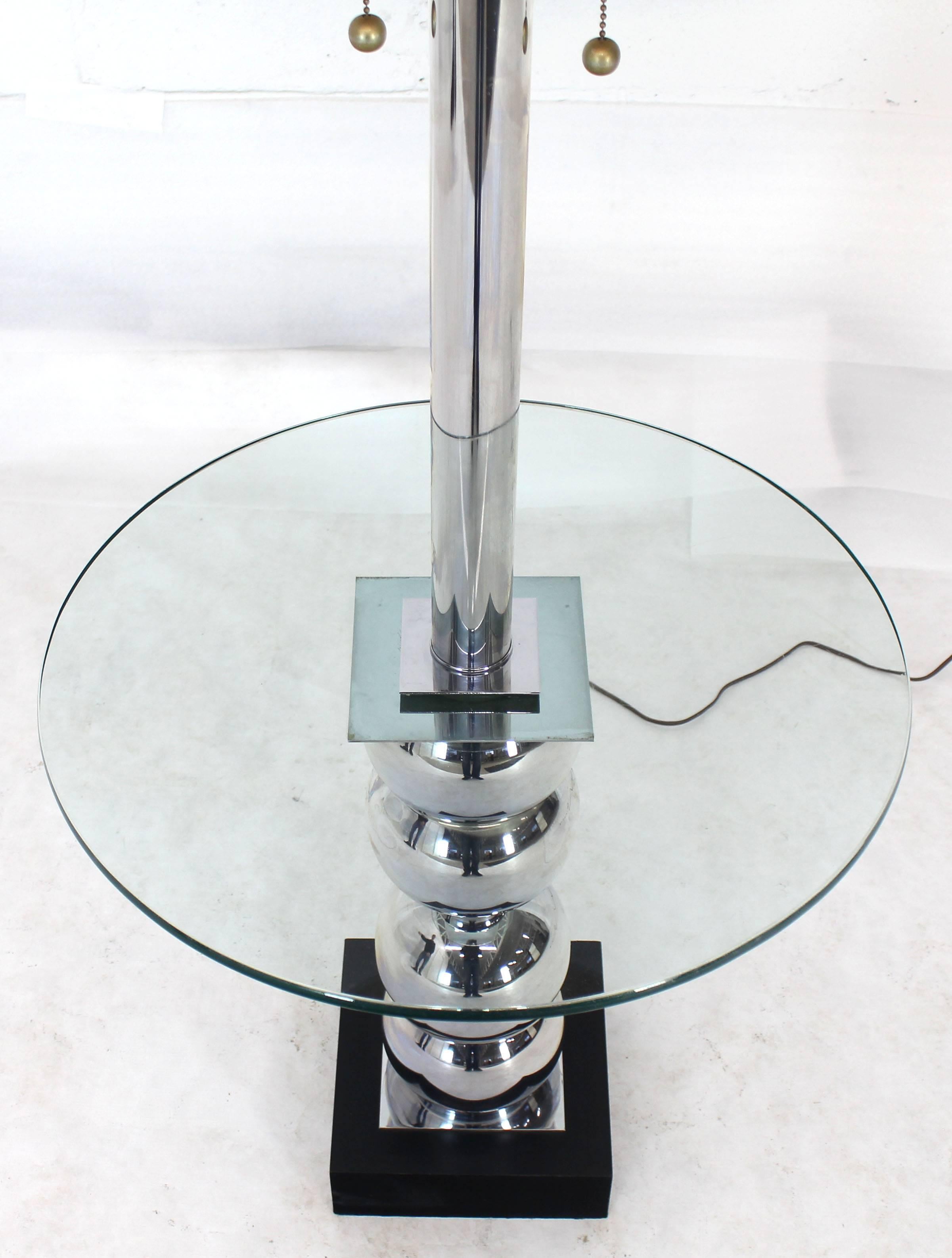 glass base floor lamp