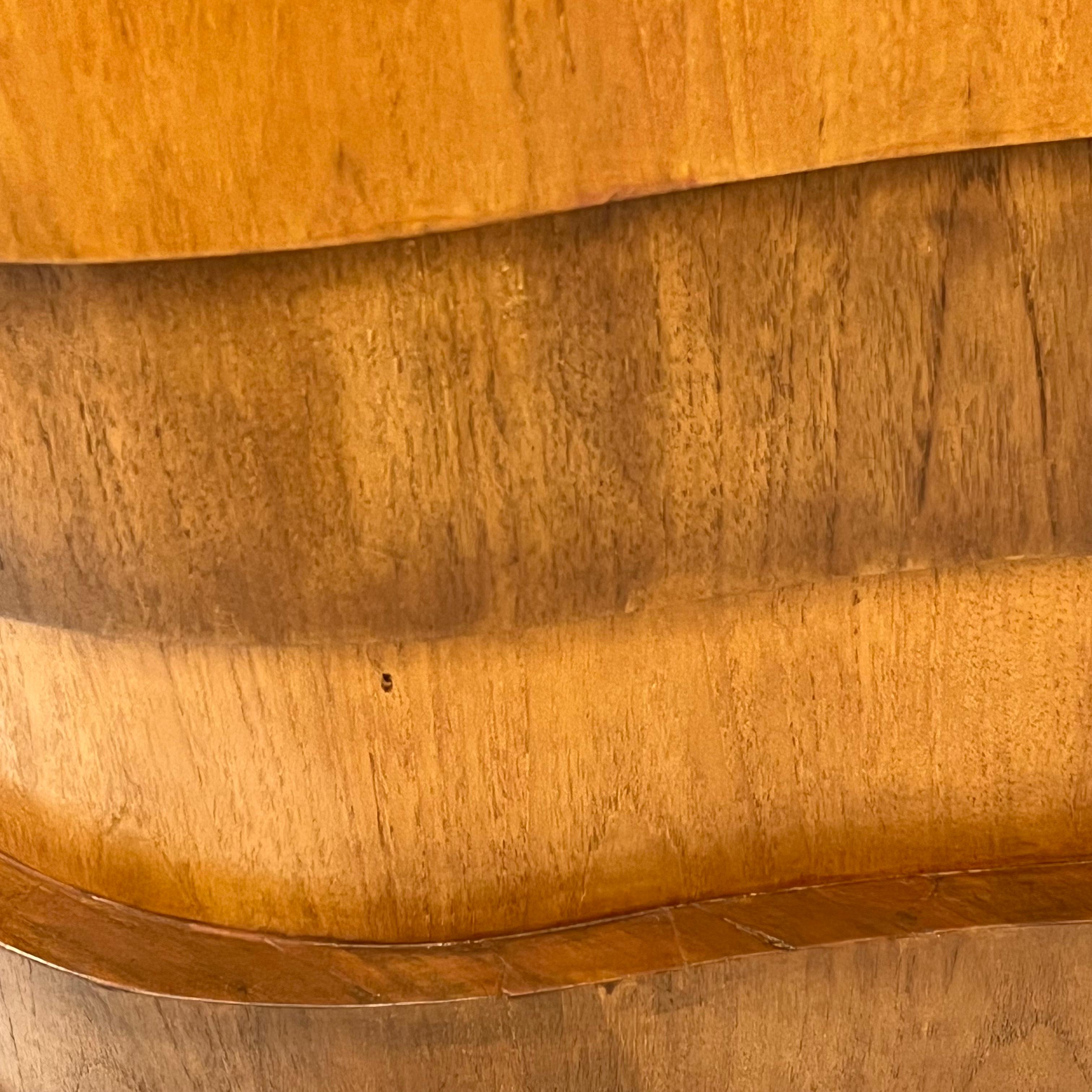 Bar in legno curvo impilato Art Deco in vendita 6