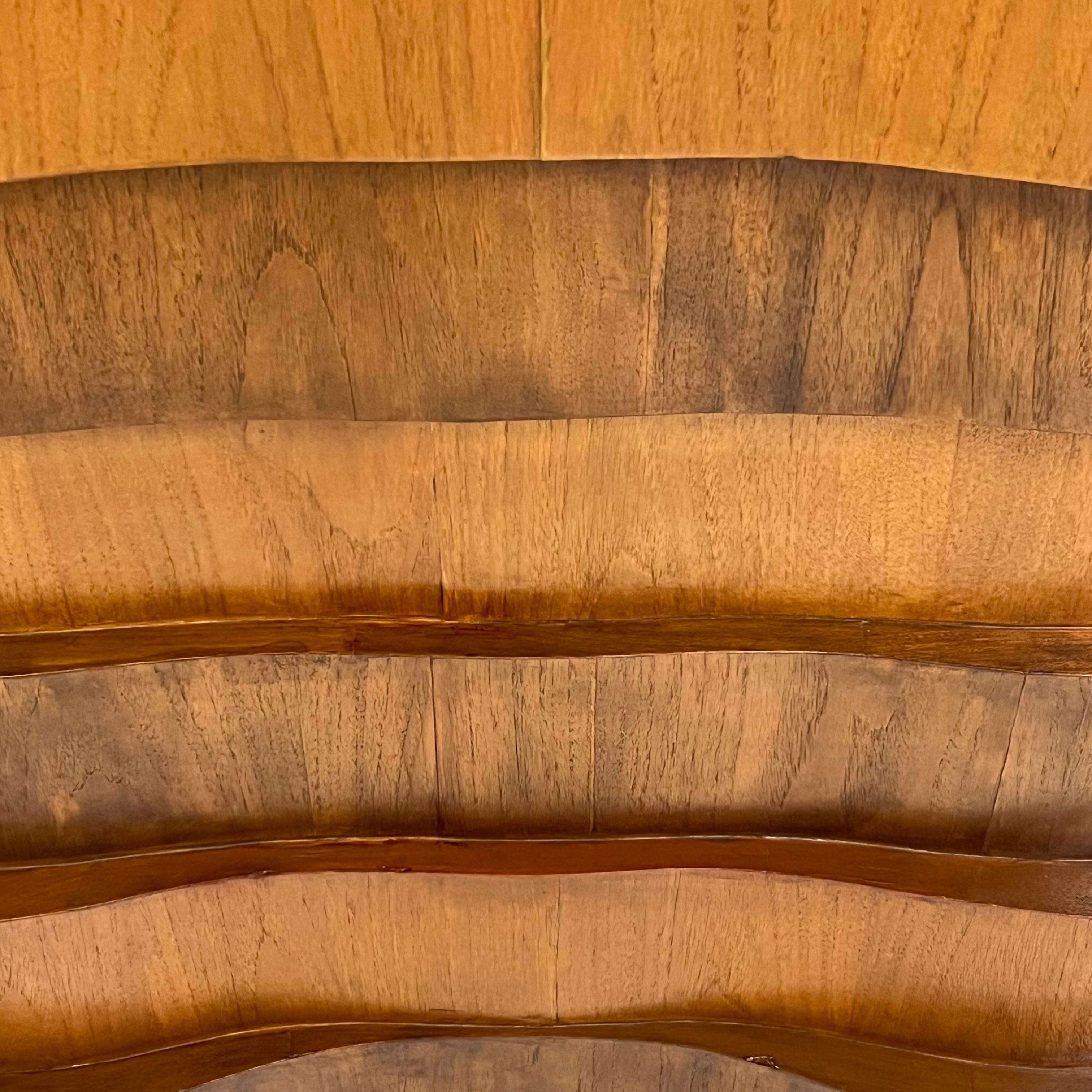 Bar in legno curvo impilato Art Deco in vendita 1