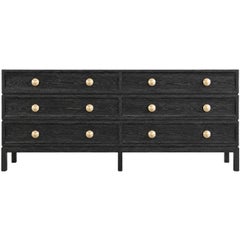 Stacked Dresser in Black Ceruse Oak by Stamford Modern
