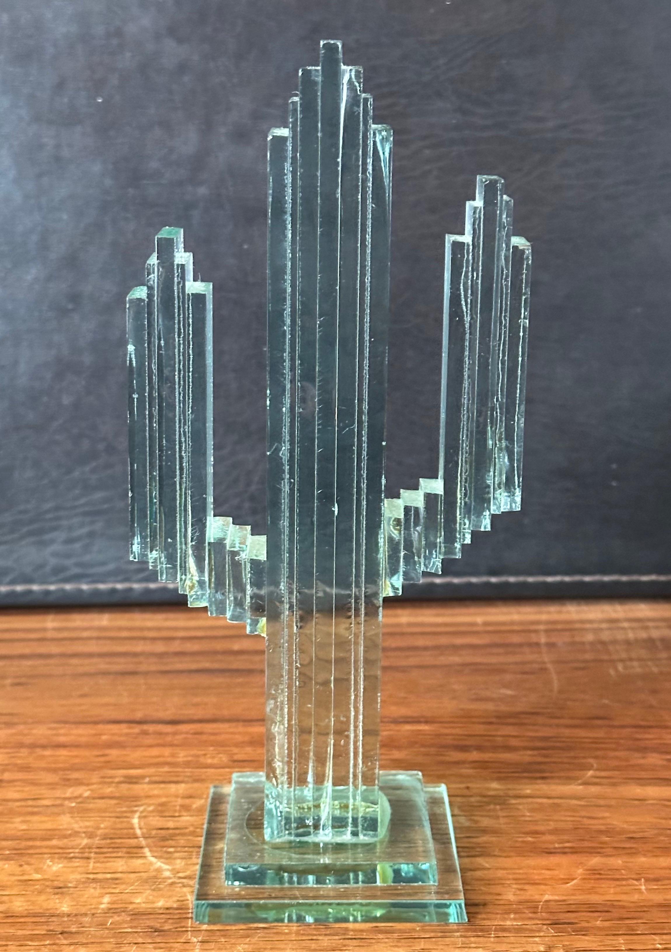 Saguaro Cactus-Skulptur aus gestapeltem Glaspaneel  im Angebot 3