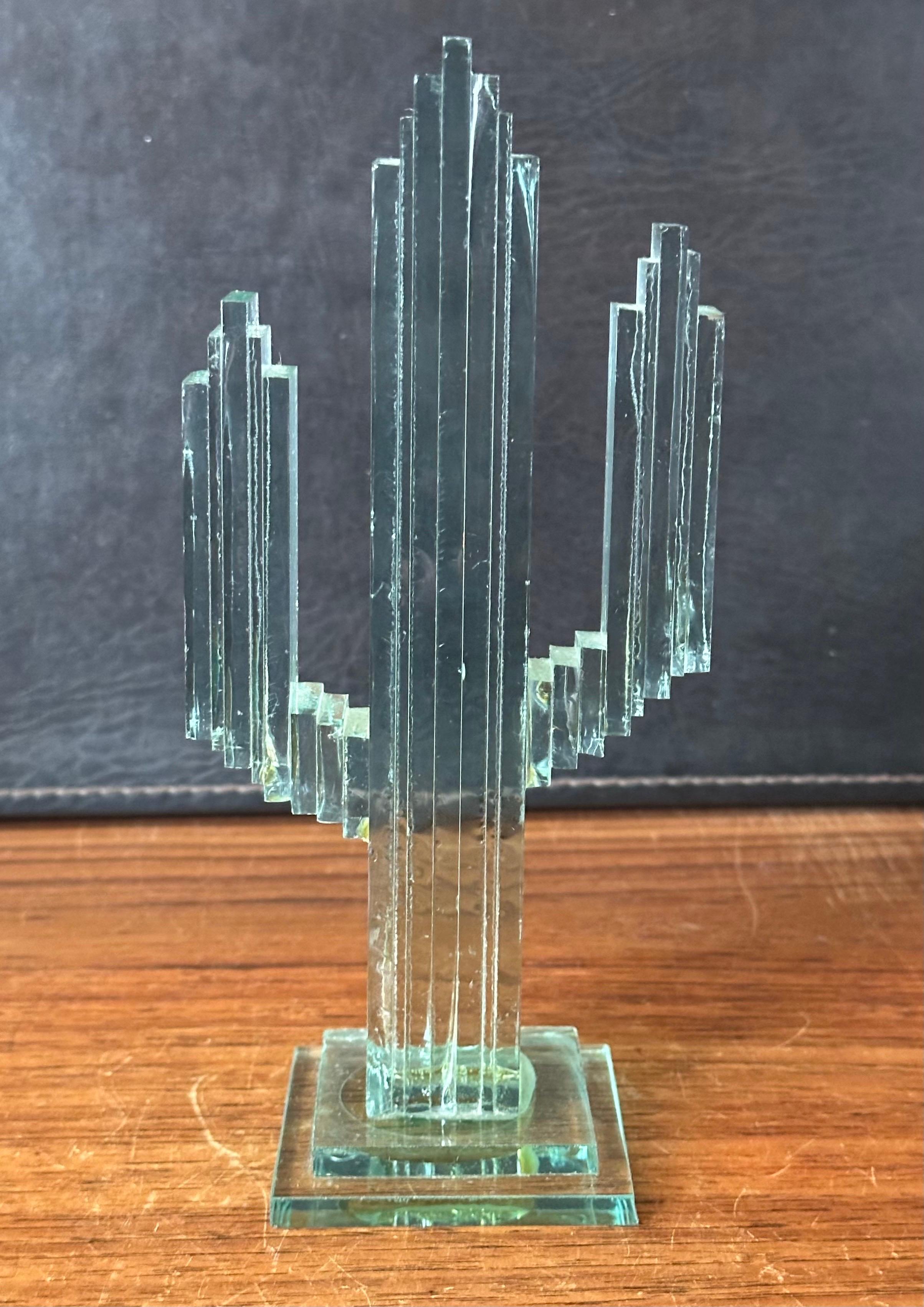 Stacked Glass Panel Saguaro Cactus Sculpture  For Sale 4