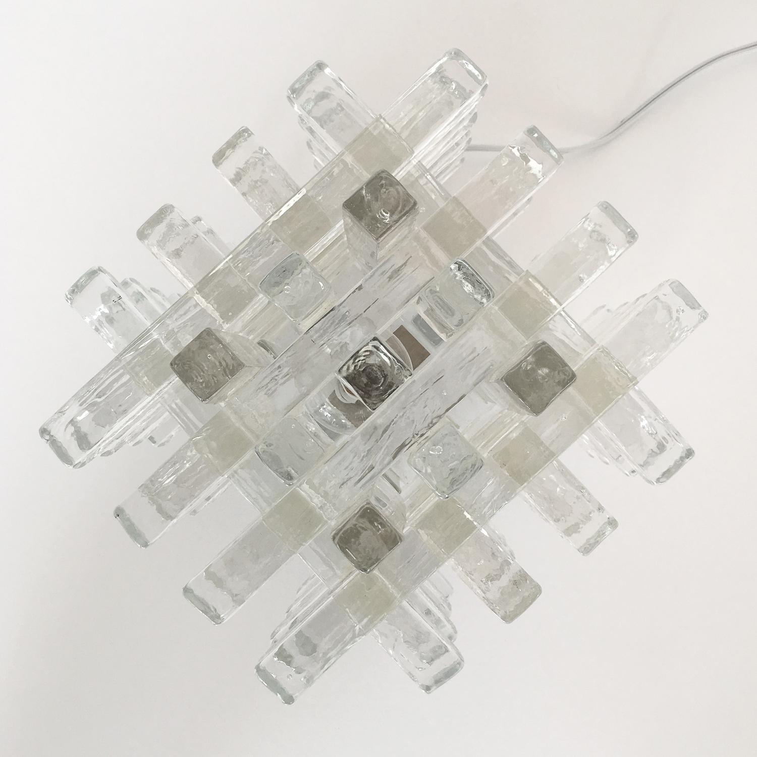 Late 20th Century Stacked Glass Table Lamp by Albano Poli for Poliarte