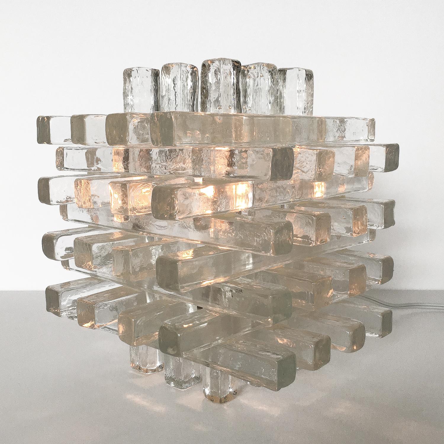 Stacked Glass Table Lamp by Albano Poli for Poliarte 3