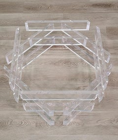 Stacked Lucite Coffee Table