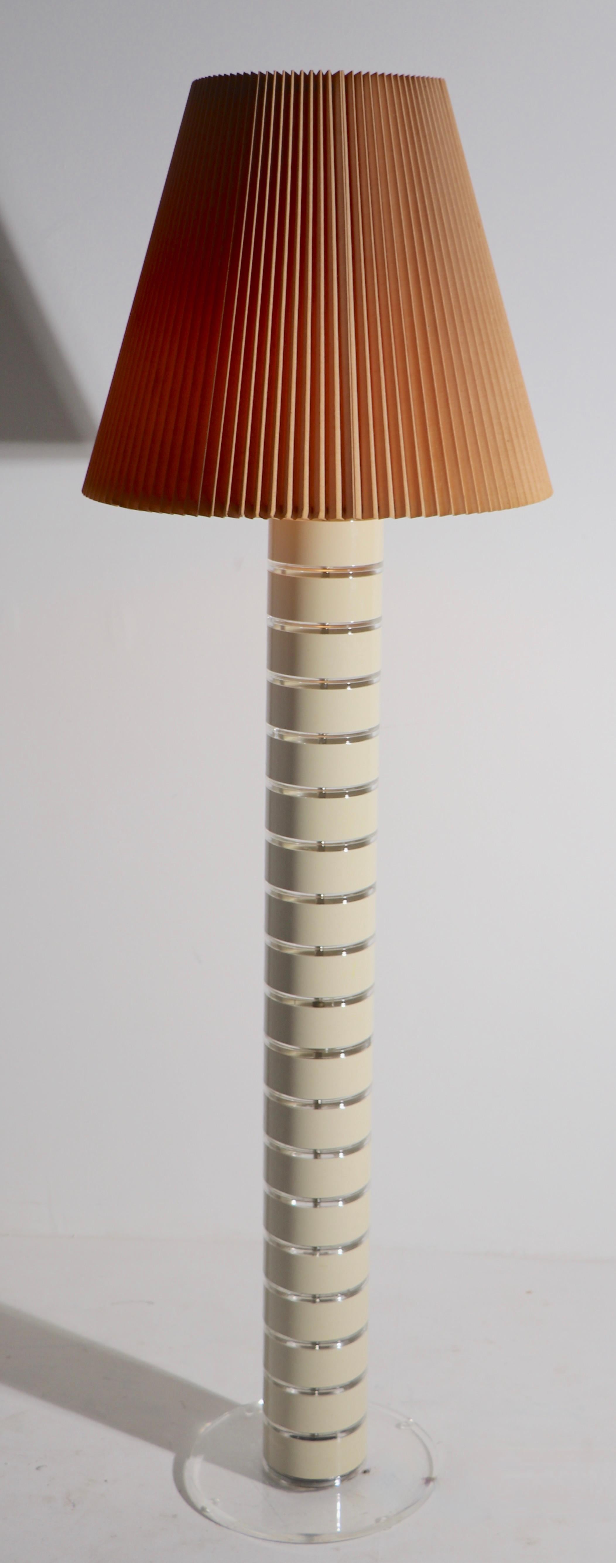 Stacked Lucite Floor Lamp by Optique 8