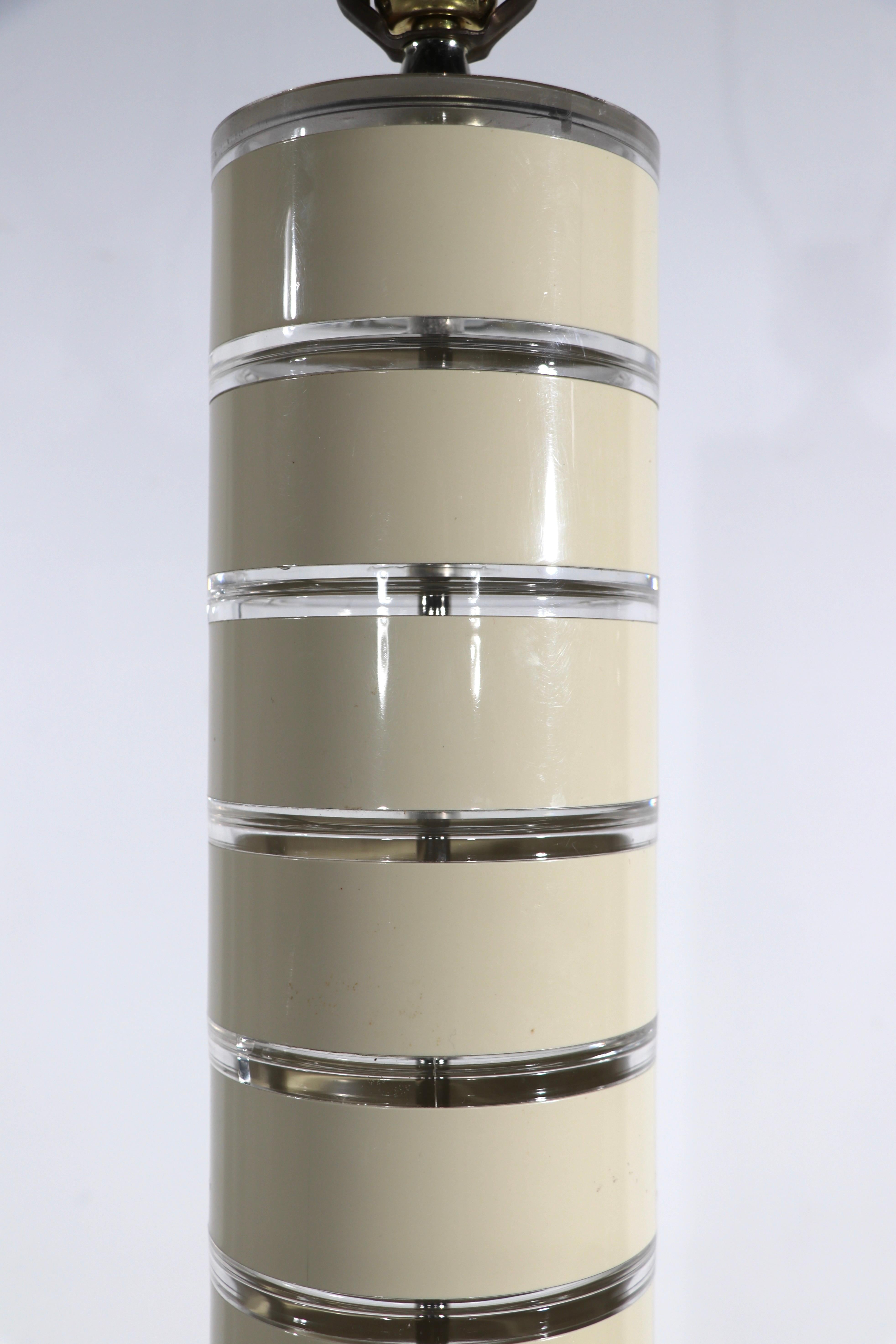 Stacked Lucite Floor Lamp by Optique 1