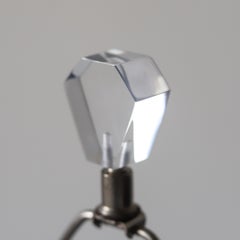 Stacked Lucite Lamp, Clear and Frosted Acrylic Lighting, 1980s