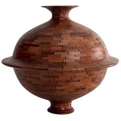 STACKED Mahogany Rimmed Vessel by Richard Haining, Available Now