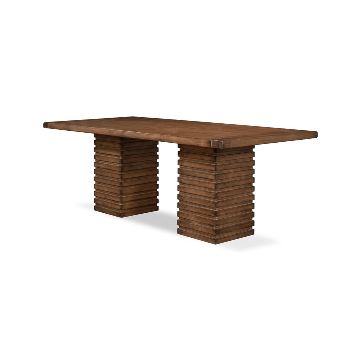 Asian Stacked Modern Dining Table