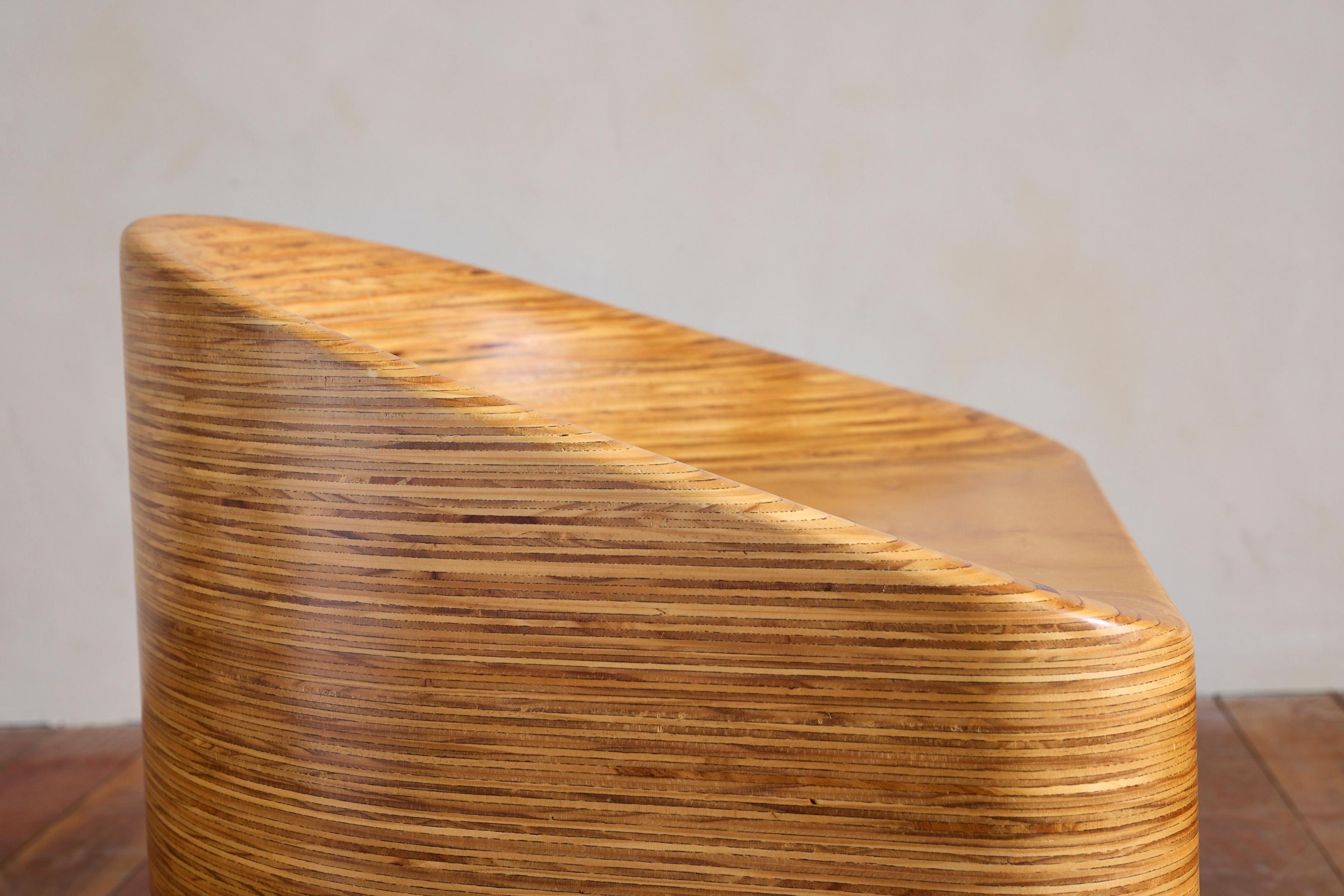 Americano Stacked Molded Plywood Chairs in vendita