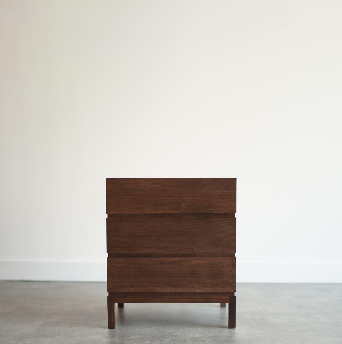 American Stacked Nightstands in Dark Walnut For Sale