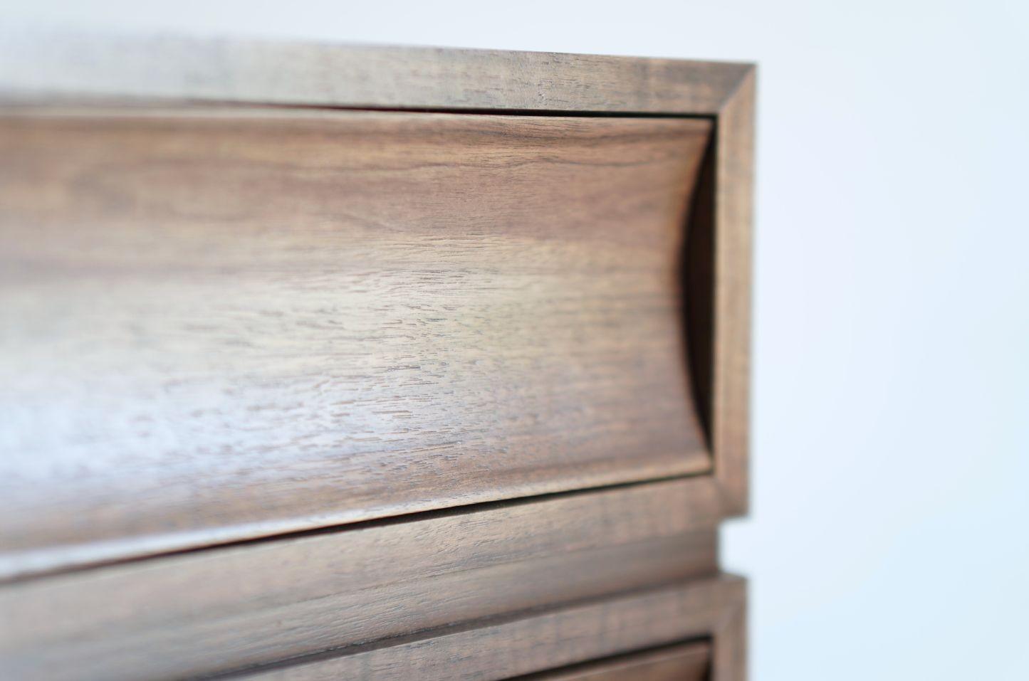 Bronze Stacked Nightstands in Dark Walnut For Sale