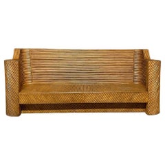 Vintage Stacked Pencil Reed Sofa