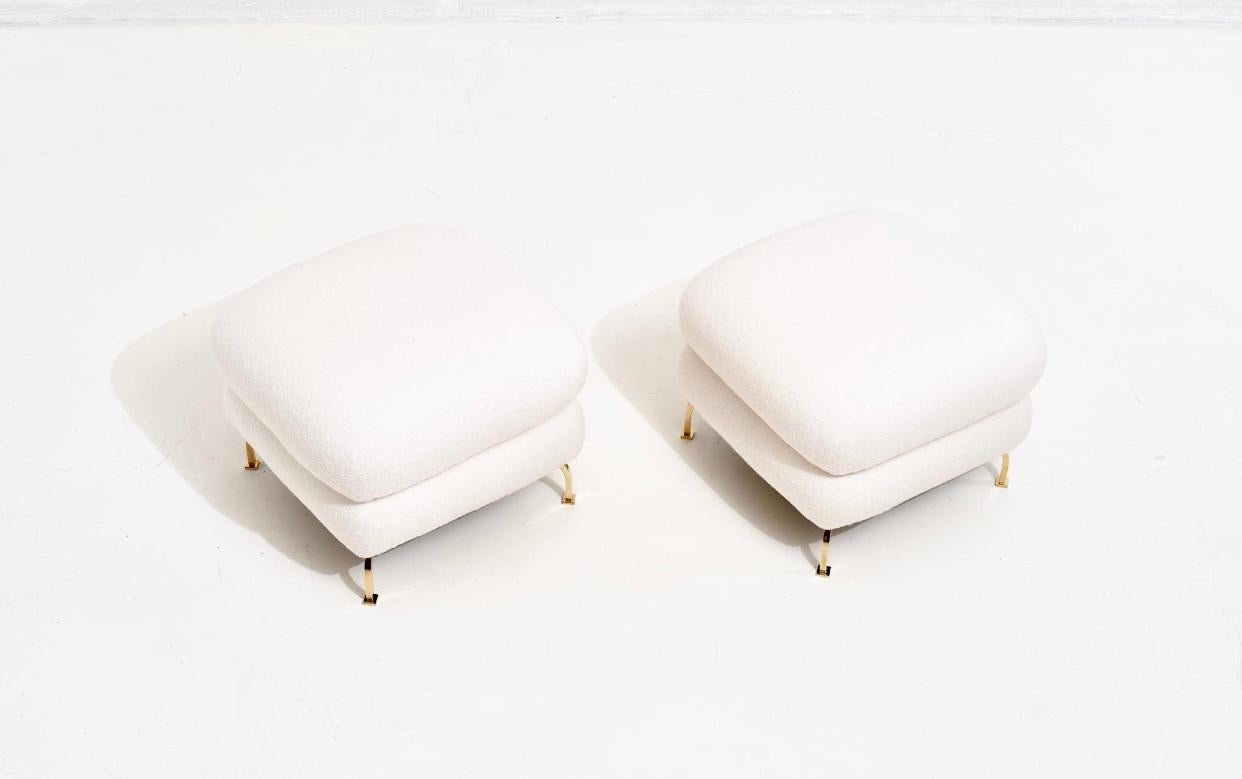 Late 20th Century Stacked Pouf Stools Brass, 1970