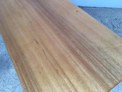 Stacked Rattan Coffee Table with Blond Mahogany Top