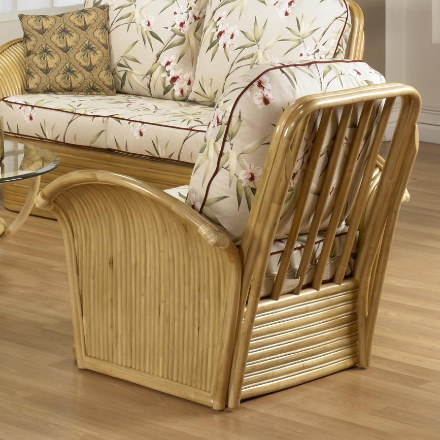 Contemporary Stacked Rattan Fan Arm 