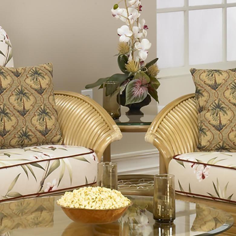 Stacked Rattan Fan Arm 