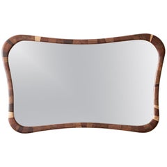 Miroir rectangulaire empilé:: Richard Haining:: personnalisable:: en noyer Disponible maintenant