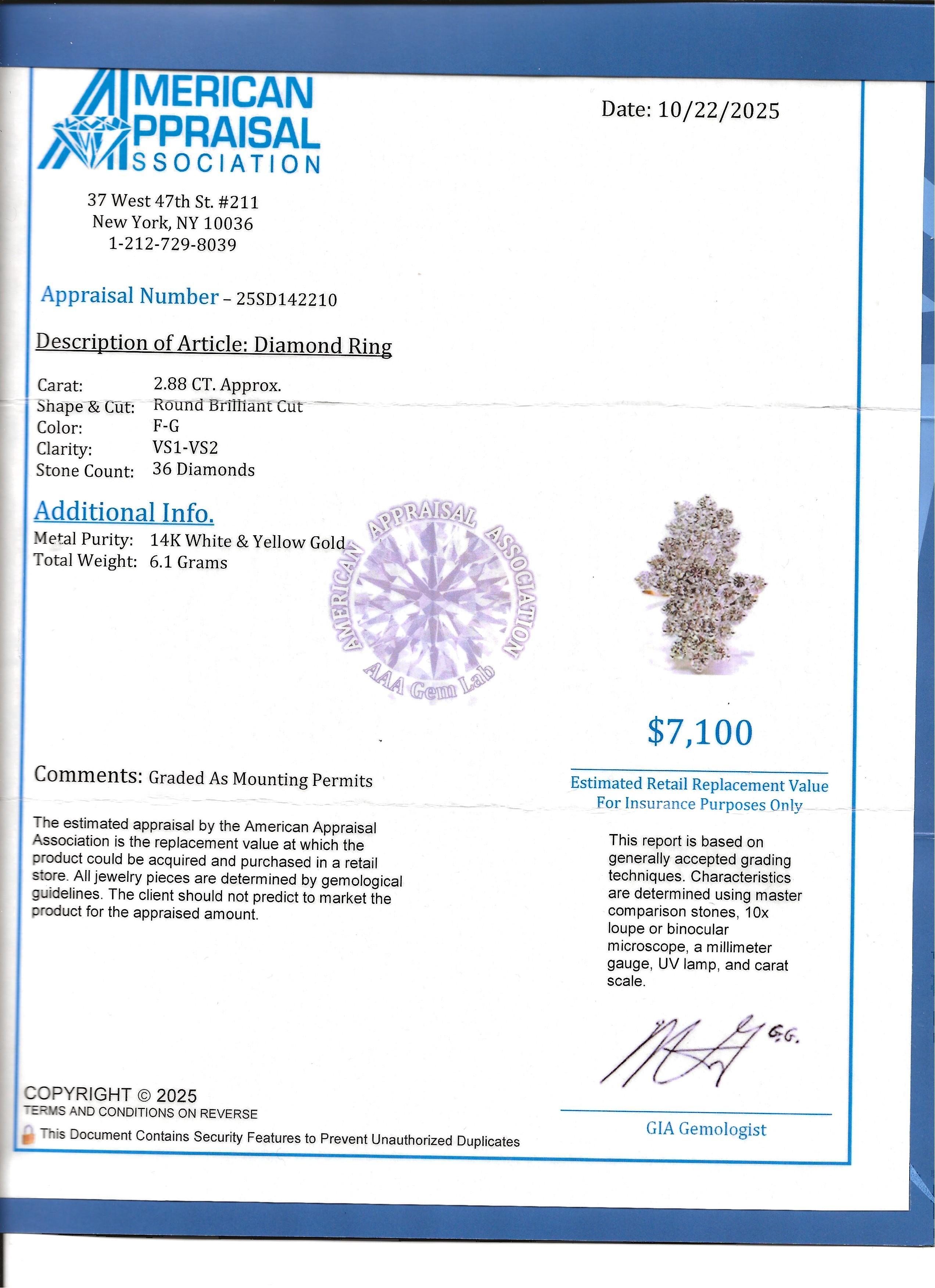 Anello da cocktail con diamanti tondi impilati in stile cluster verticale in oro 14 carati in vendita 5