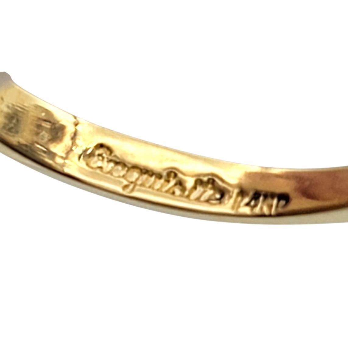 Anello da cocktail con diamanti tondi impilati in stile cluster verticale in oro 14 carati in vendita 1