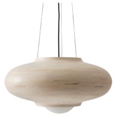 STACKED Saucer 2.0 Pendelleuchte, Knochenweißes Ahornholz Erhältlich jetzt
