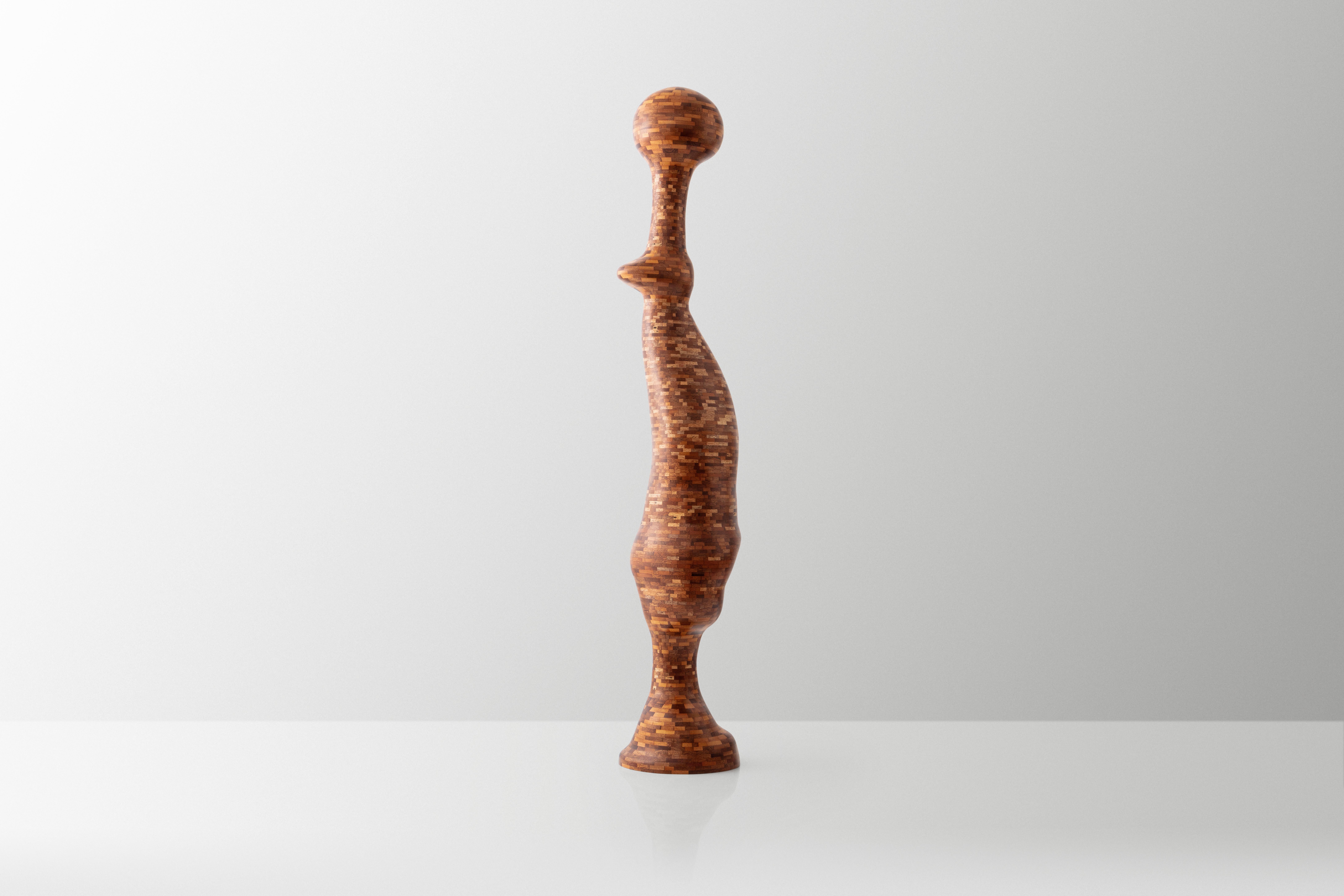 Modern STACKED Sculpture no.4 Made of Salvaged Mahogany, Richard Haining, Available Now For Sale