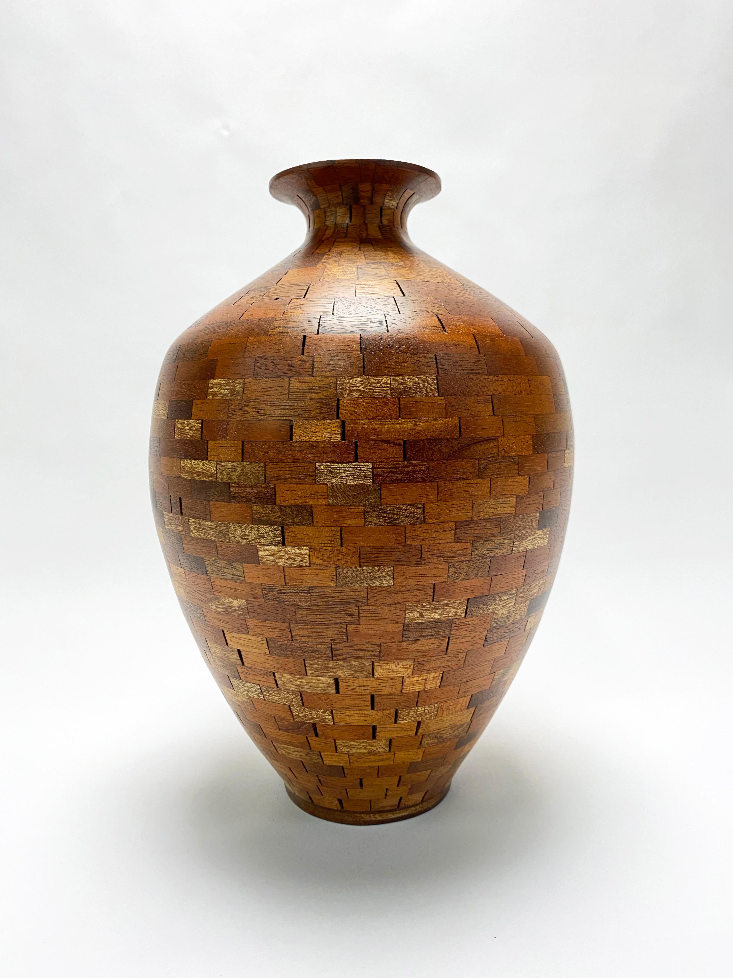 American STACKED Small Mahogany Vessel, by Richard Haining, Available Now