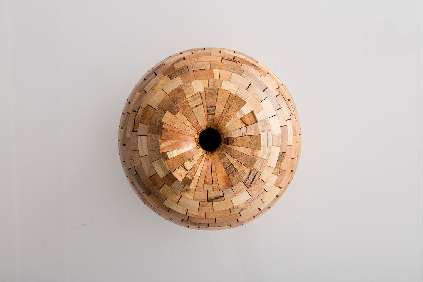 Modern STACKED Spalted Maple Vessel, by Richard Haining, Available Now