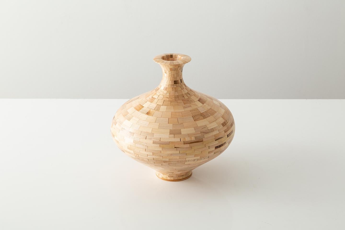 Modern STACKED Squat Maple Vessel by Richard Haining, Available Now