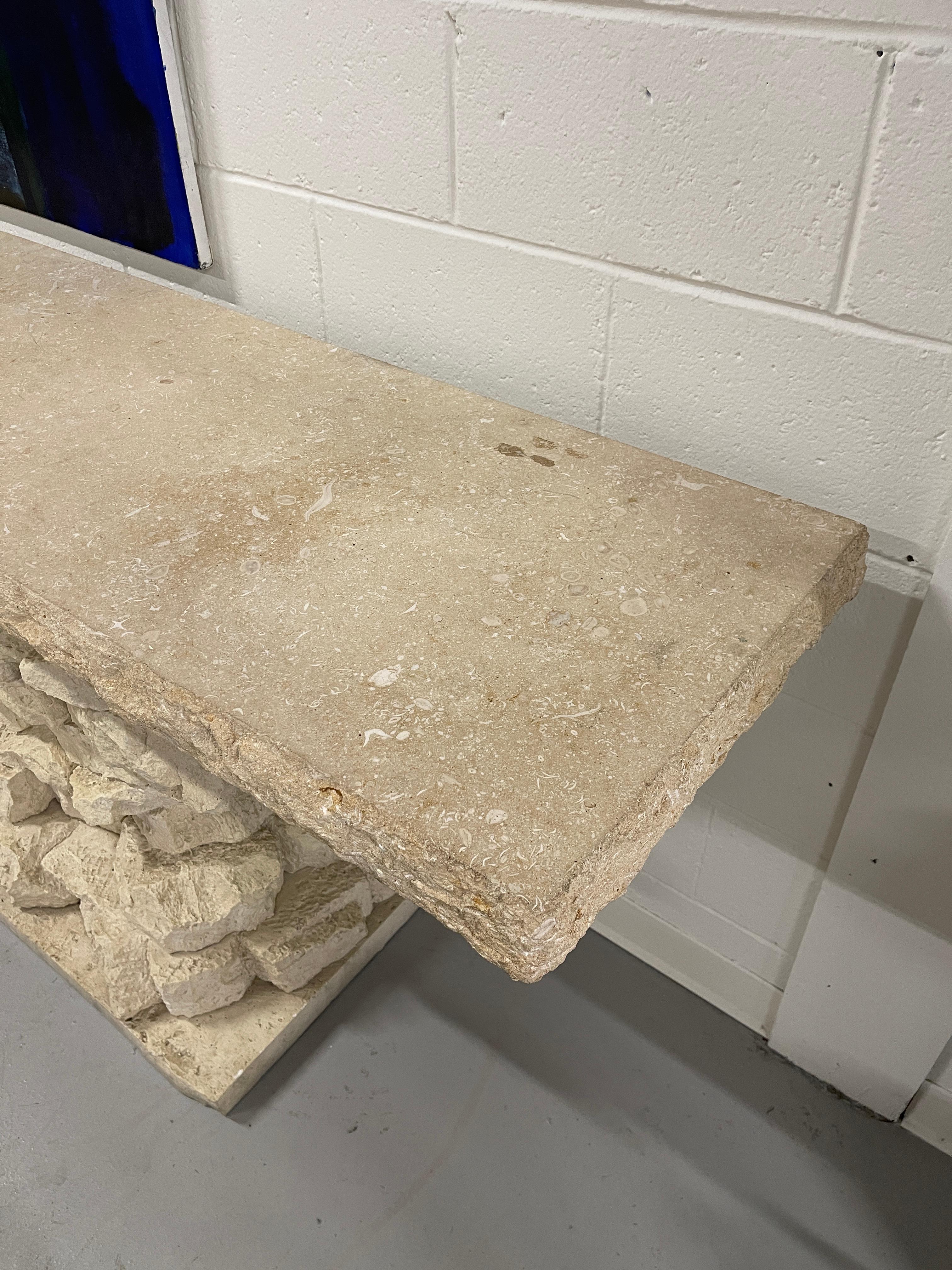 Stacked Stone Console For Sale 5