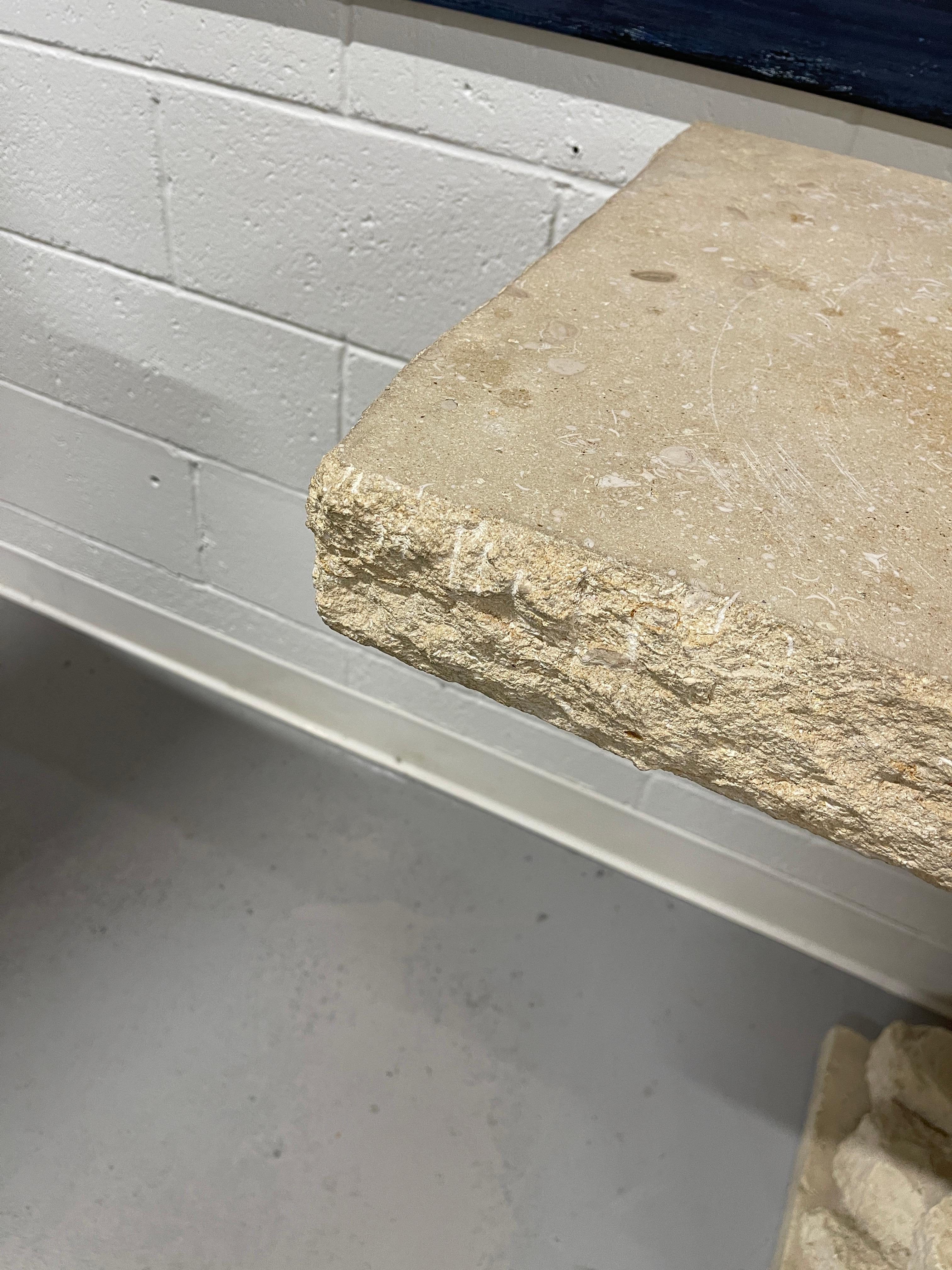 20th Century Stacked Stone Console For Sale