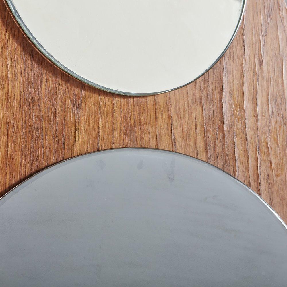 Late 20th Century Stacked Wood Frame Teardrop Mirror, Italy 1970s For Sale