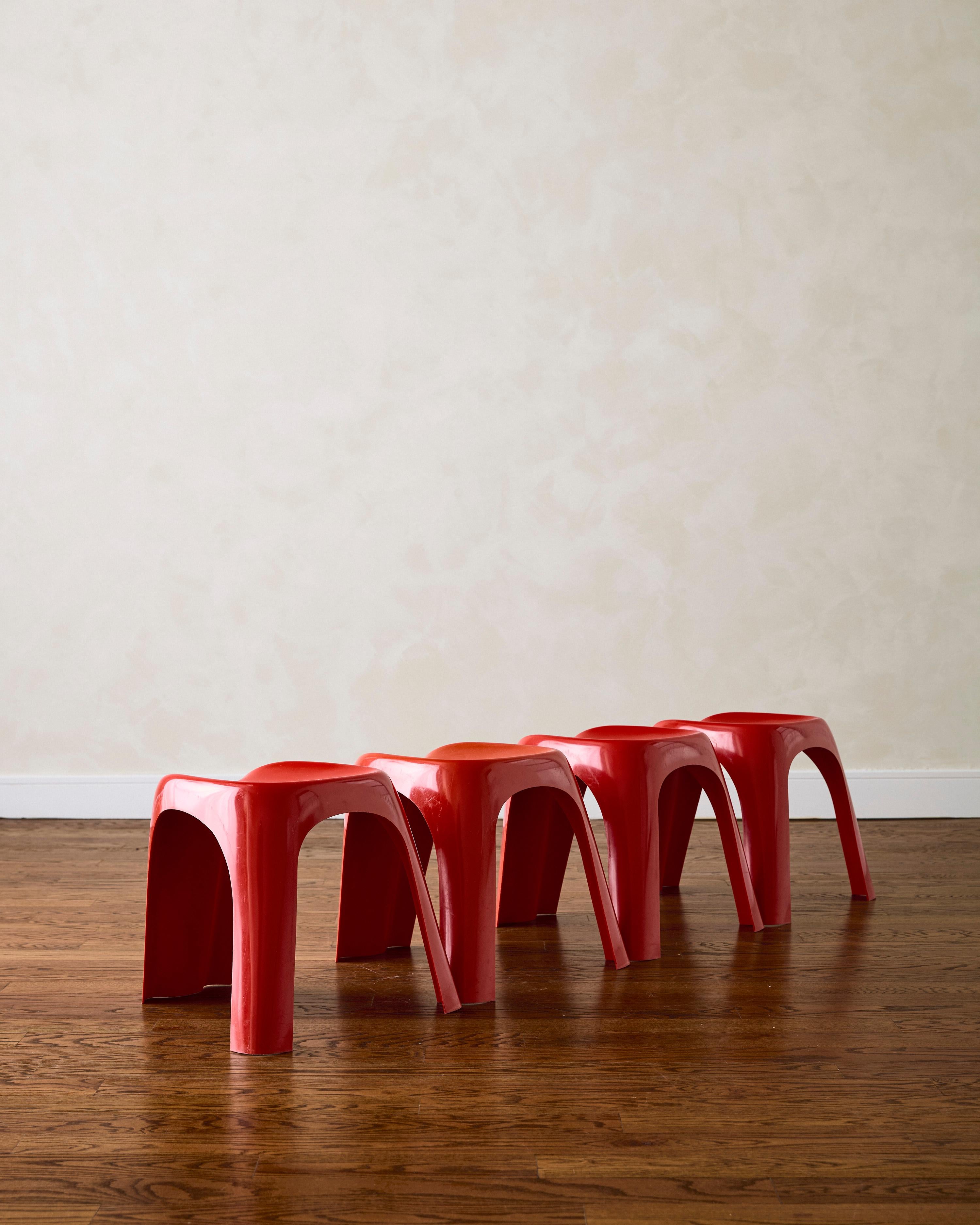 'Stacki' stools by Giorgina Castiglioni for Vastill—molded plastic stools designed by Giorgina Castiglioni. Originally made in Italy, they were released by the Canadian division of Vastill in the 1970s.

