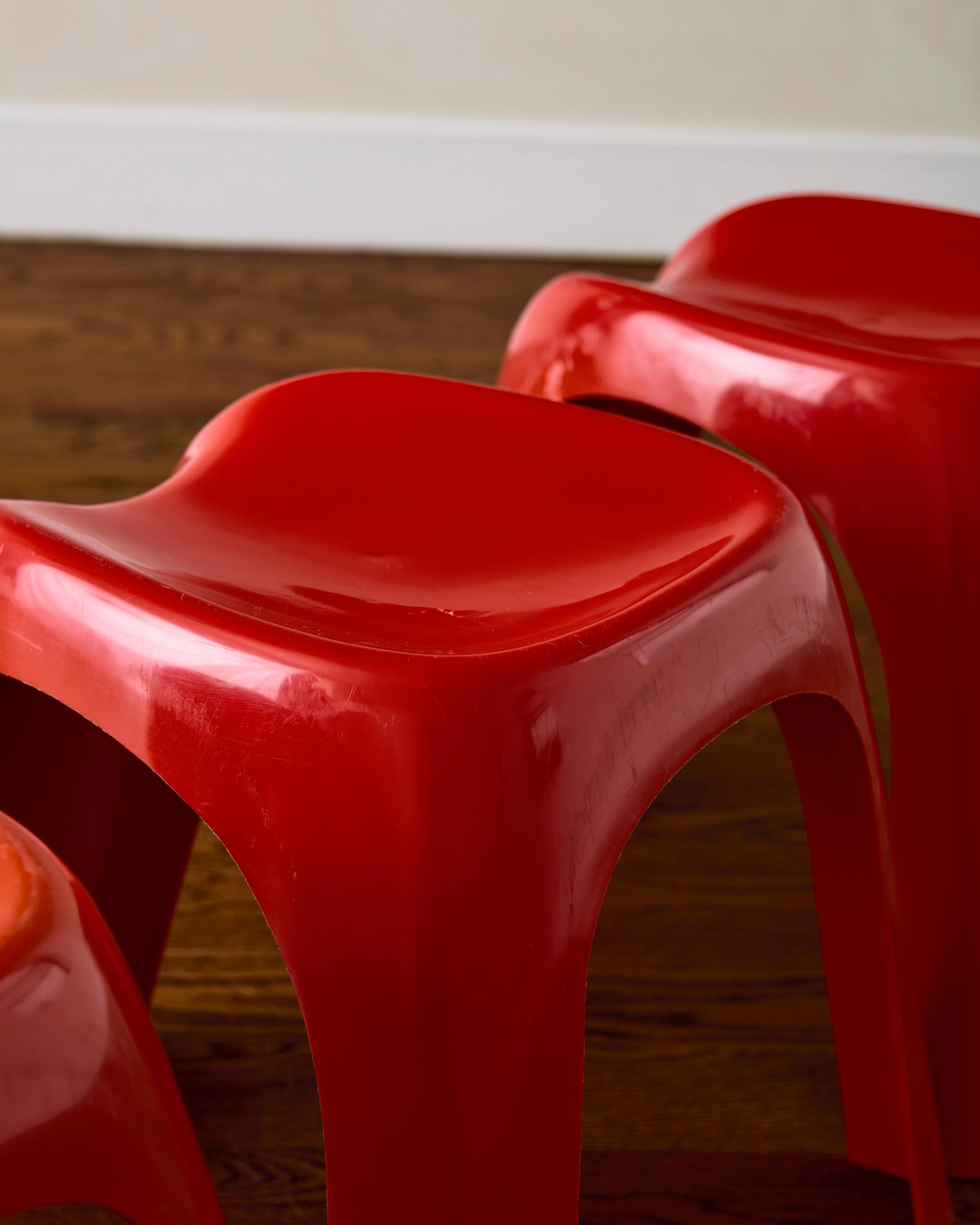Mid-Century Modern 'Stacki' Stools by Giorgina Castiglioni For Sale