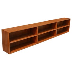 Stacking Adjustable Danish Modern Teak Bookcase